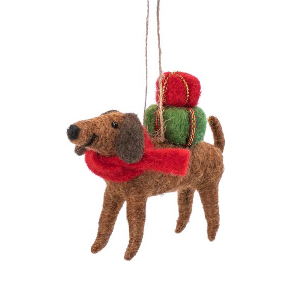 Hovedbilde JULETREPYNT – Dachshund med gaver – Sass & ...