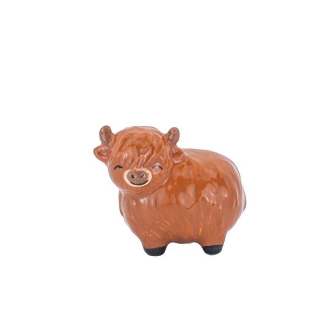Hovedbilde LITEN LYKKEFIGUR – Highland Cow – Sass & Belle