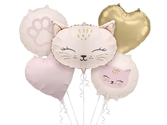 Hovedbilde FOLIEBALLONGER – Søte katter – 5-pk – ...