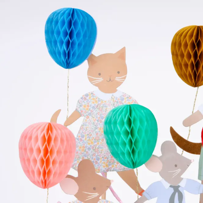 Hovedbilde KAKETOPP – Dyrevenner med Ballonger – 5 pk ...