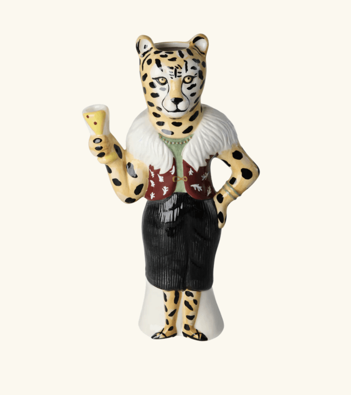 VASE – Leopard med cocktailglass – Rice x Nathalie Lété
