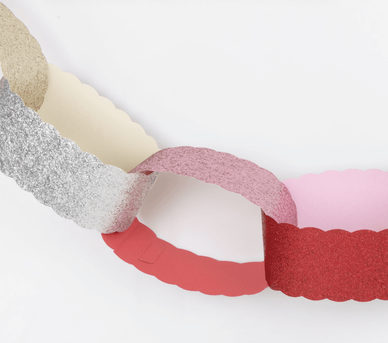 STORE PAPIRLENKER – Fargerike med glitter – Meri Meri