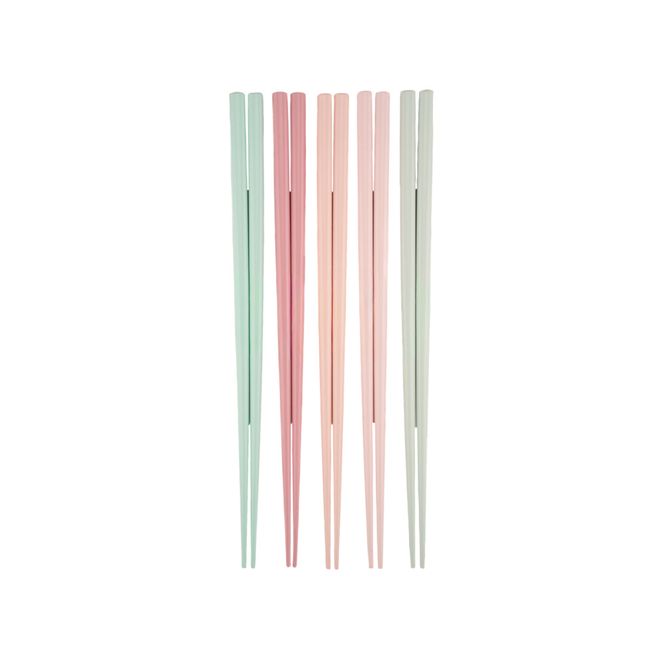 Hovedbilde SETT MED 5 PAR SPISEPINNER – Bambus – Pastell ...