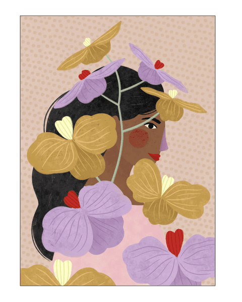 Hovedbilde PLAKAT – Hidden Behind Yellow Purple Flowers – ...