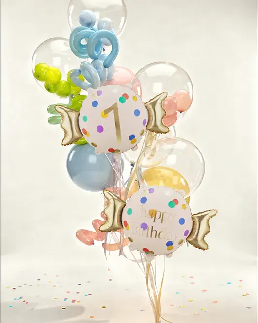 Hovedbilde FOLIEBALLONG – Candy Dots – Tall 1 – ...