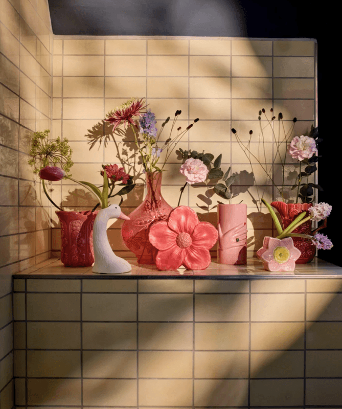 KERAMIKKVASE - Rustrosa Vintage - Rice