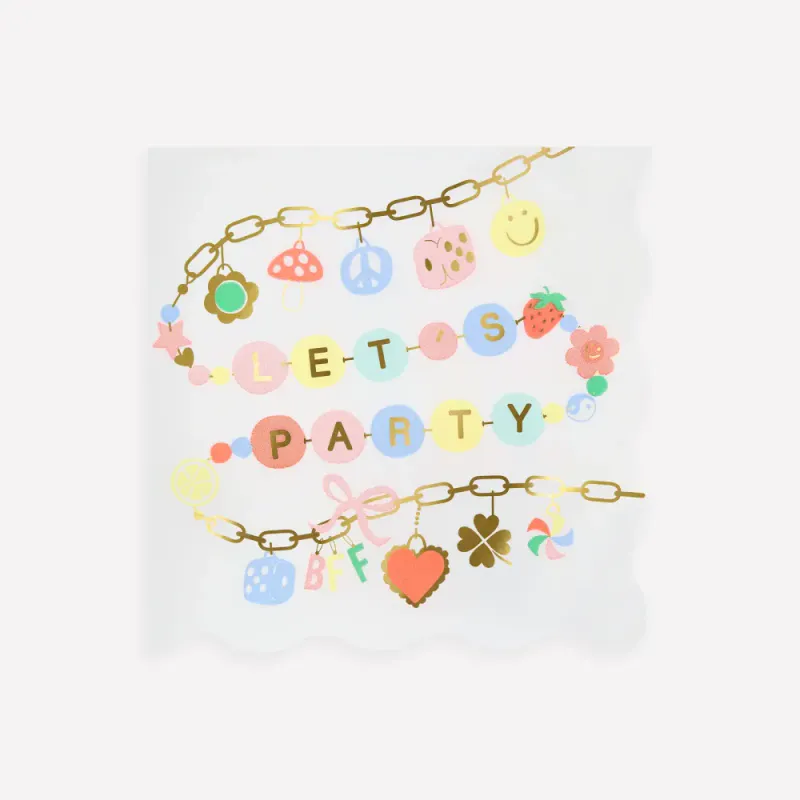SERVIETTER – Let's Party Charms – 16 pk – Meri Meri