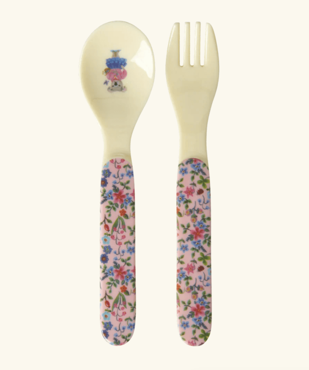 BESTIKKSETT BARN – Rosa blomster og koala – Nathalie Lété x Rice