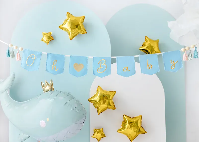FOLIEBALLONG – Hval – Lyseblå – PartyDeco