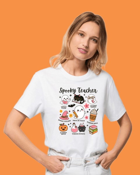 Hovedbilde T-SKJORTE – Spooky Teacher – Festligetrykk