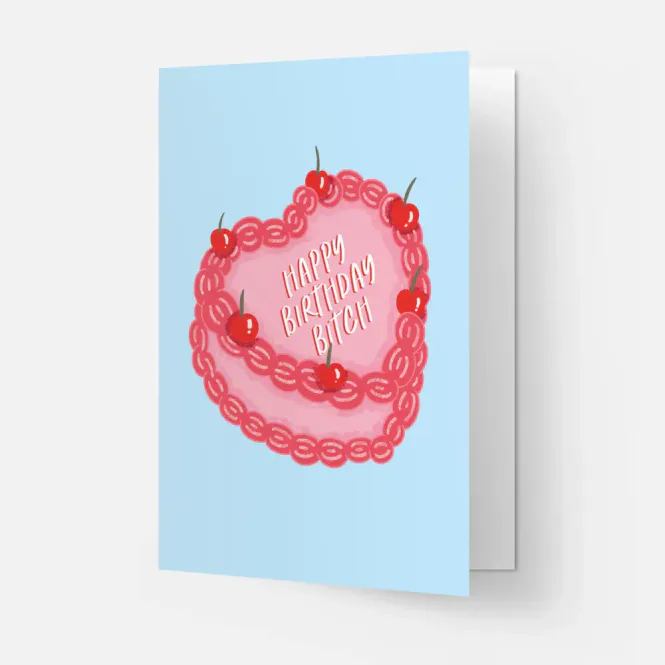 Hovedbilde KORT – Happy Birthday Bitch – Kaart Blanche
