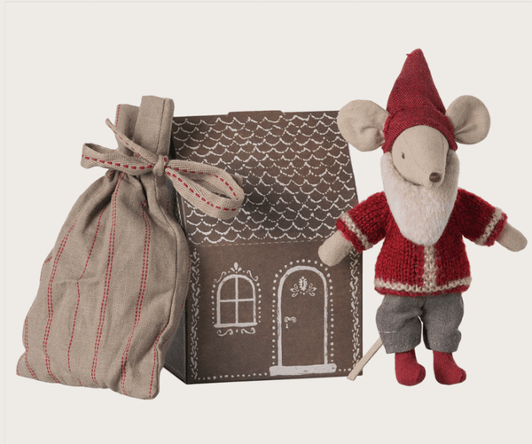 Hovedbilde NISSE-MUS STORBROR – Med hus og sekk – Maileg