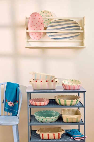 Hovedbilde STOR ILDFAST FORM – Rosa striper – Rice