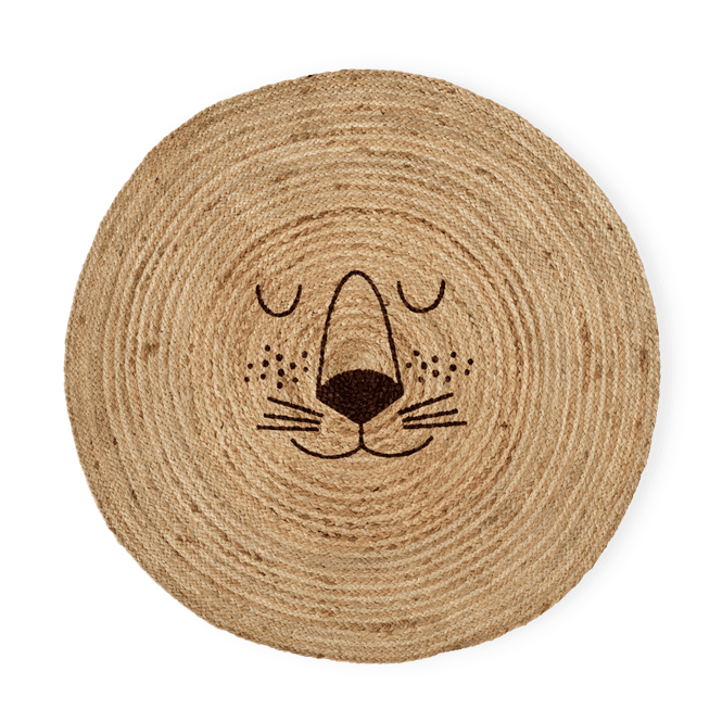 Hovedbilde GULVMATTE I JUTE – Natur – Løve – Rice