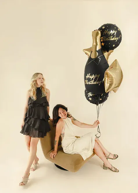 Hovedbilde FOLIEBALLONGER – Champagne Happy Birthday – ...