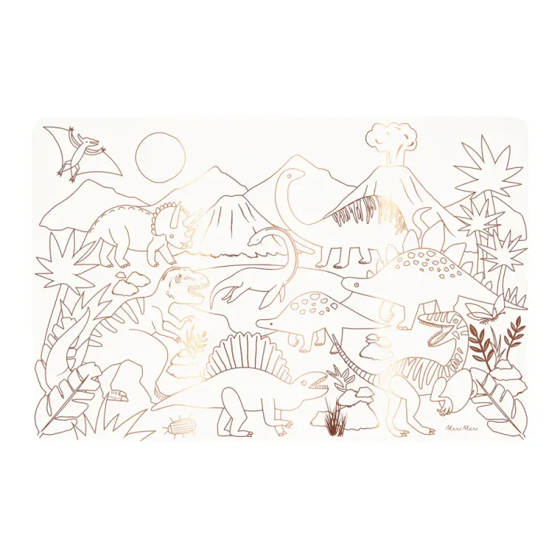 FARGELEGGINGSARK – Dinosaurer – 8-pk – Meri Meri