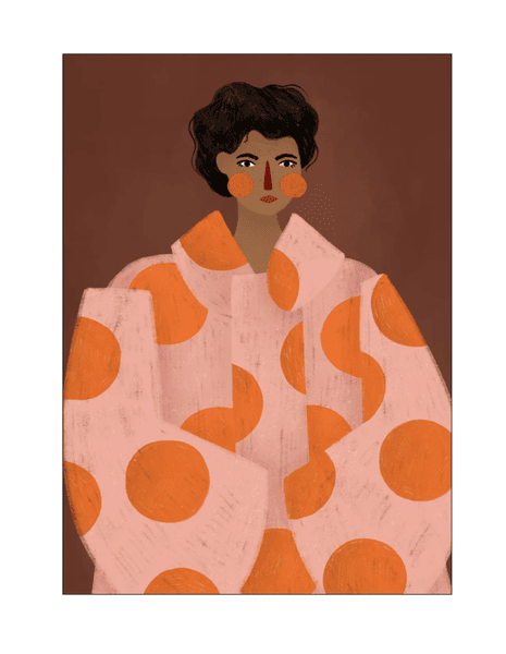 Hovedbilde PLAKAT – Woman With Orange Dots – 50 x 70 cm ...