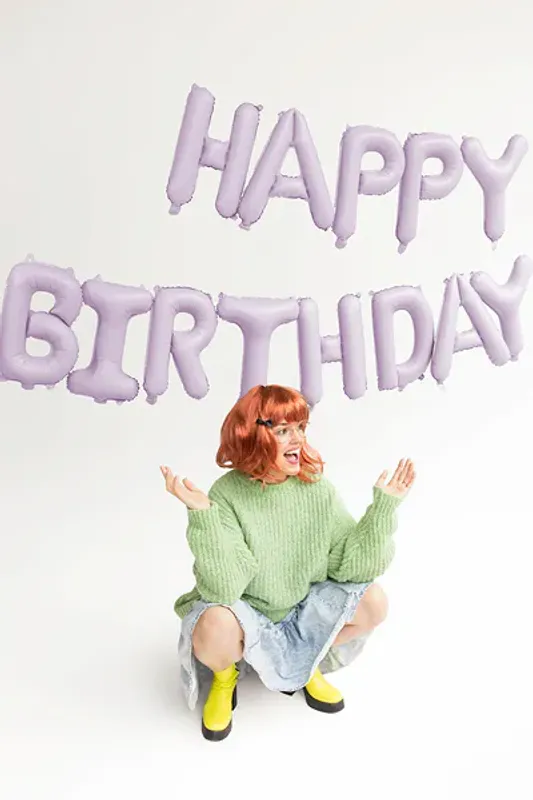 FOLIEBALLONG – Happy Birthday lilla – PartyDeco