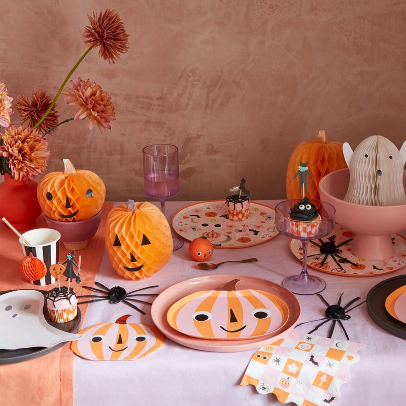PAPPASJETTER – Gresskar – Rosa & Oransje Striper – Meri Meri