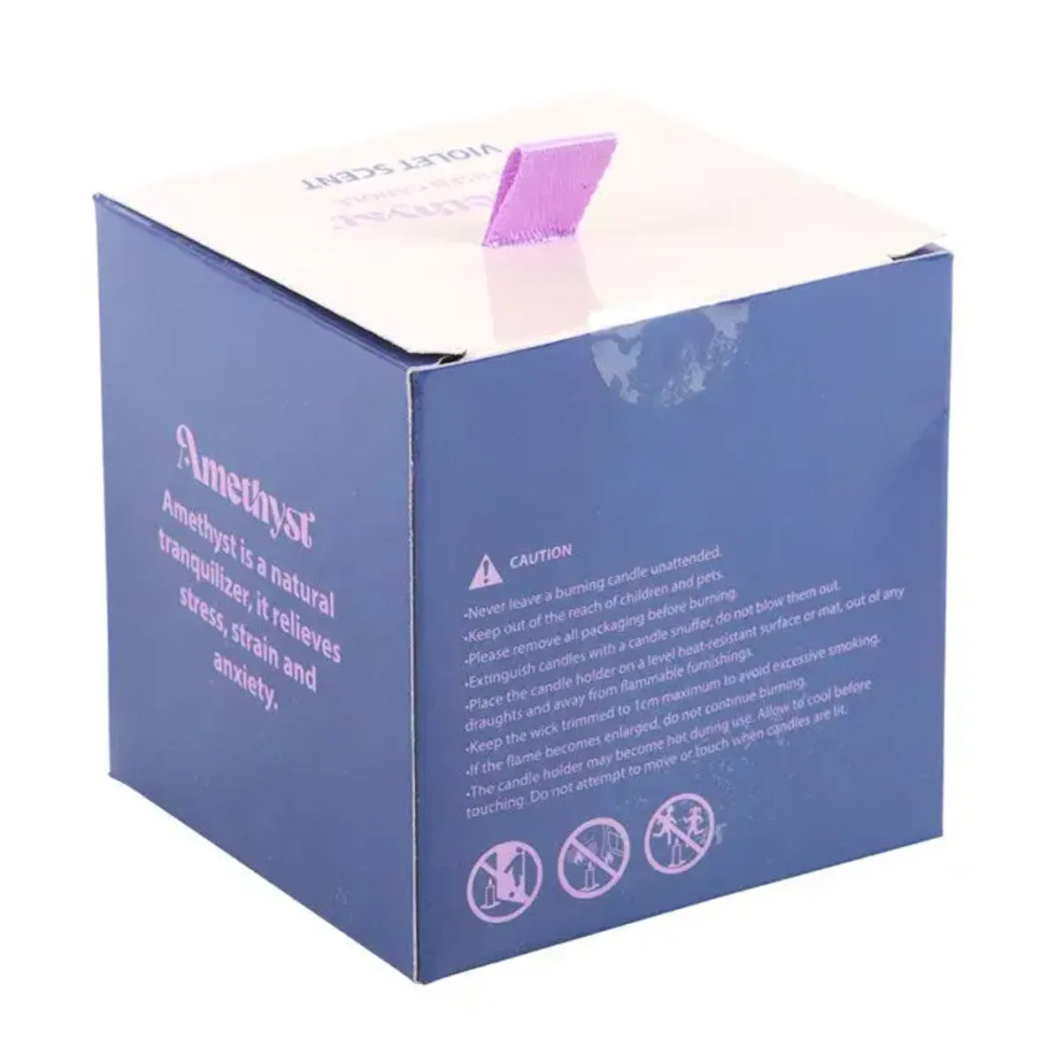 STEARINLYS MED KRYSTALLER – The Moon med ametyst – Something Different