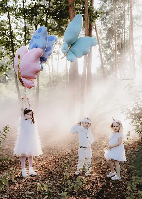 FOLIEBALLONG – Sommerfugl blå – PartyDeco