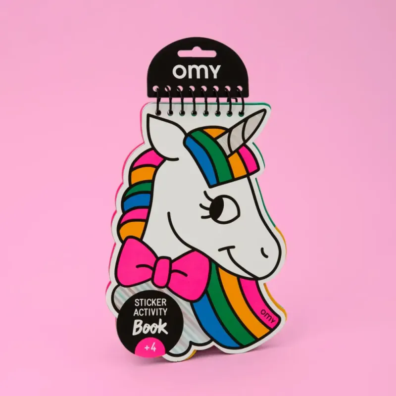 AKTIVITETSBOK MED KLISTREMERKER – Lily Unicorn – OMY