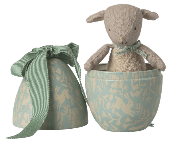 Hovedbilde LAM – I lite metalleegg med sløyfe – Mint ...