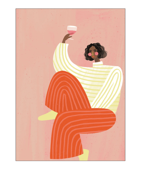 Hovedbilde PLAKAT – The Woman With The Glass of Wine – 50 ...