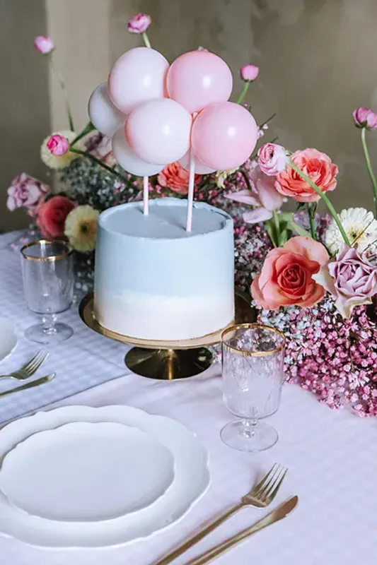 KAKETOPP – Ballonger rosa – PartyDeco