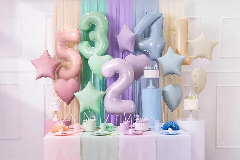 FOLIEBALLONG – Hjerte matt blå – PartyDeco