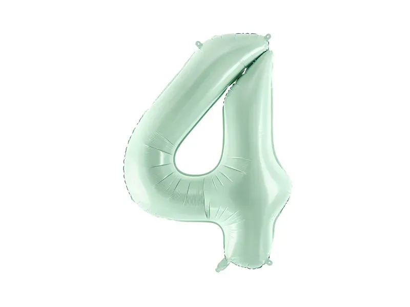 FOLIEBALLONG – Tall 4 – Lys grønn – 72 cm – PartyDeco