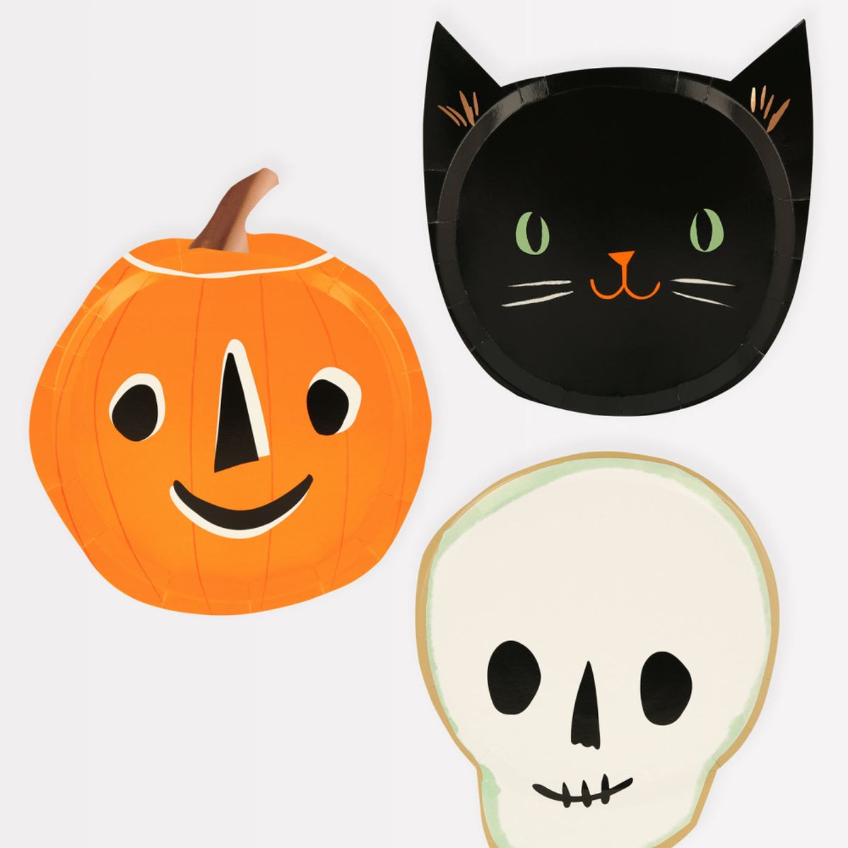 PAPPASJETTER – Katt, Gresskar & Hodeskalle – 8 pk – Meri Meri