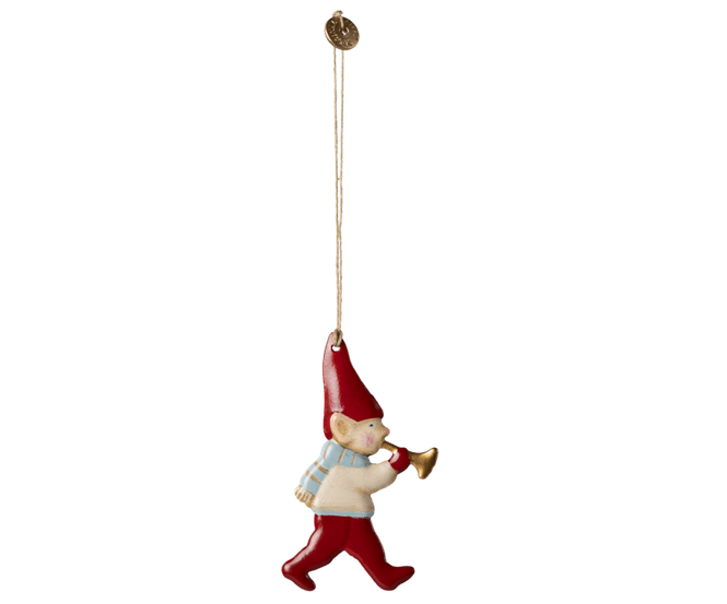 Hovedbilde JULETREPYNT – Pixy Nisse med Trompet – Maileg